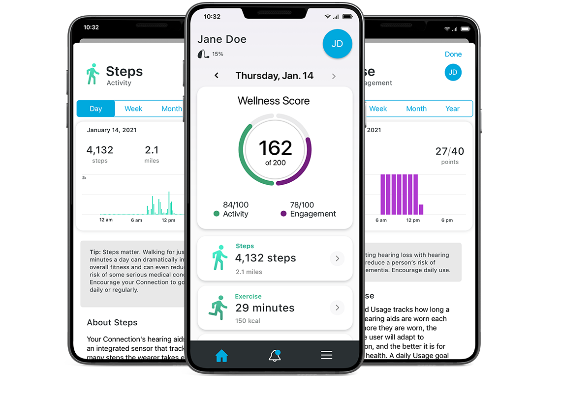 Écrans appli Thrive Care